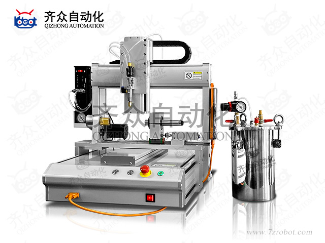 膠閥儲料桶臥式三軸全自動點膠機